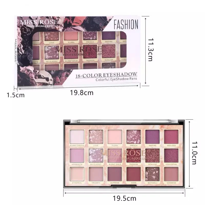Miss Rose 18 Color Fashion Eye Palette - Image 3