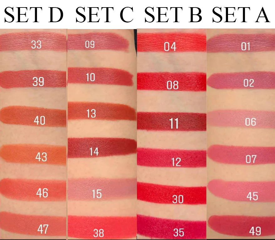 Miss Rose 3D Bullet Lipstick Set of 6 - Image 4