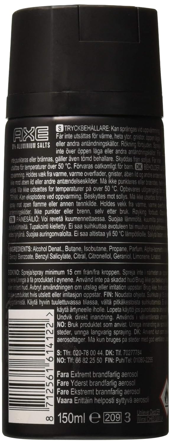 AXE Black Deodorant & Body Spray 150ml - Image 2