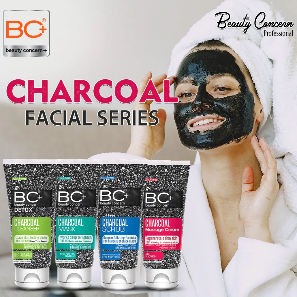 BC+ Charcoal Facial Kit for Oily Skin 120ML - Image 2