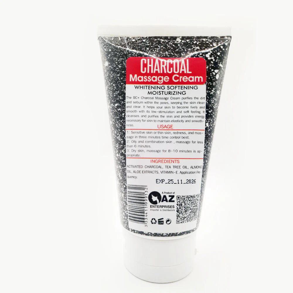 BC+ Charcoal Massage Cream Regenerate Firm Skin 120 ML - Image 2