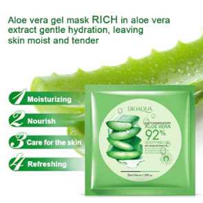 BIOAQUA 05 Pcs Aloe Vera Soothing Gel Face Mask Sheet - Image 2