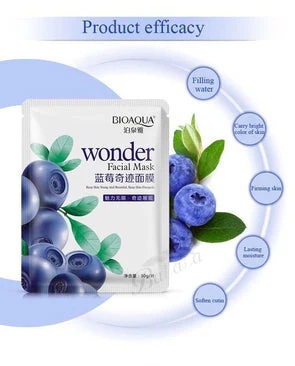 BIOAQUA Natural Blueberry Wonder Facial Sheet Mask - Image 2