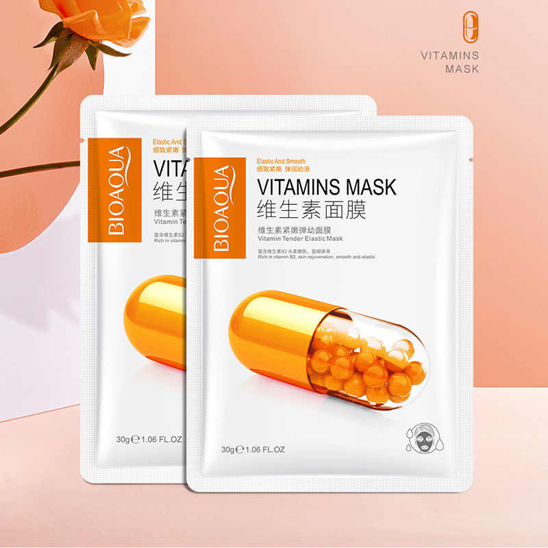 BIOAQUA Vitamins Tender Elastic Face Sheet Mask – 5Pcs