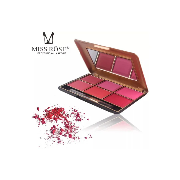 Miss Rose Blush Palette 6 Color with Mirror and Applicator