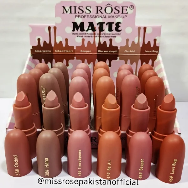 Miss Rose Bullet Lipsticks Setting C - Set of 6 - Image 2