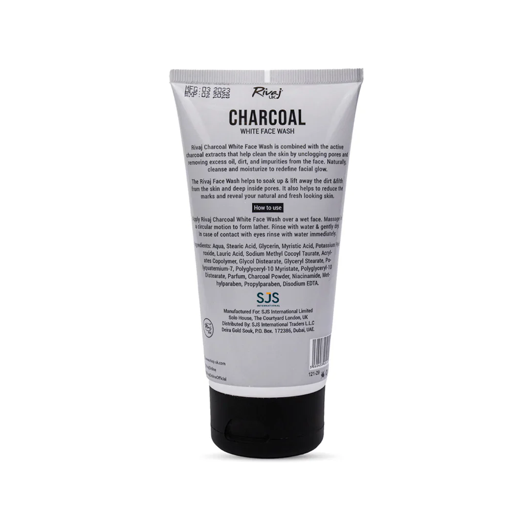 Charcoal White Face Wash (100ml) - Image 2