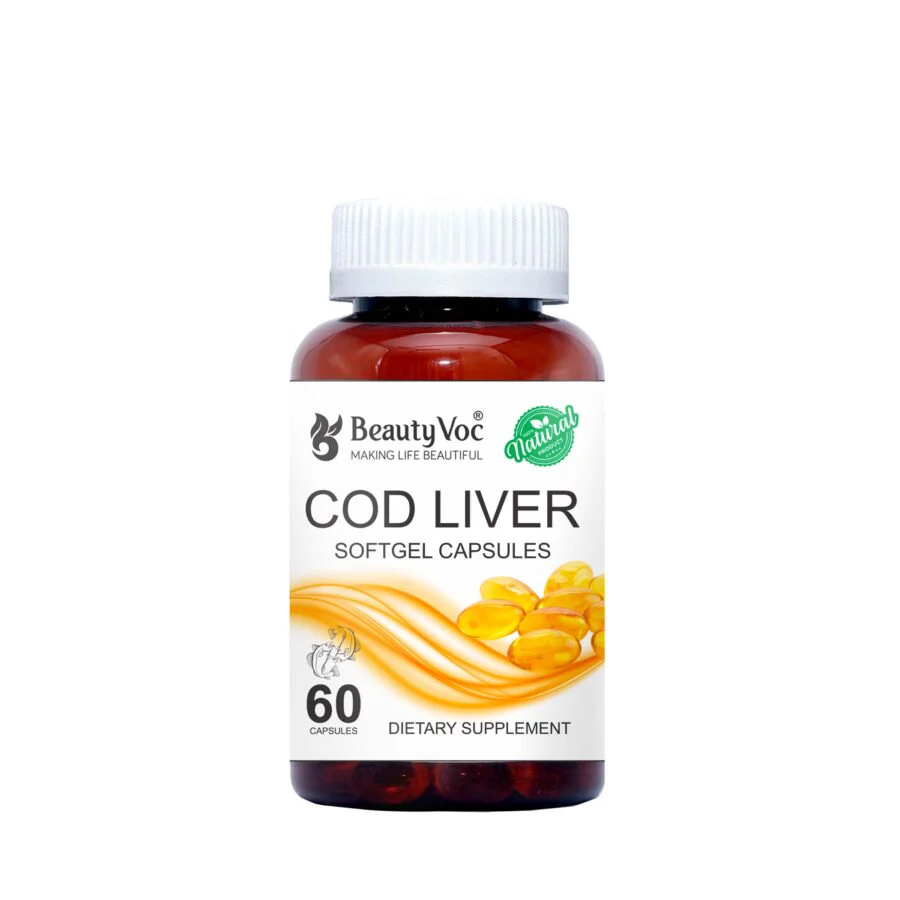 BeautyVoc COD Liver Softgel Fish Oil Capsules | Bone, Heart & Vision Support | High in Omega-3, Vitamins A & D | For Men & Women - Image 3
