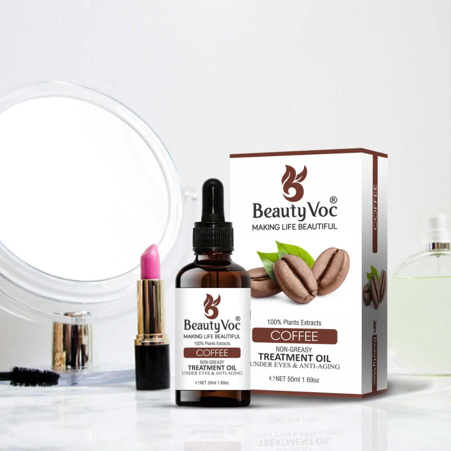 BeautyVoc Coffee Treatment Oil 50 ml Pure 100% | Non-Greasy | Cold-Pressed Oil for Hair Growth, Dark Circle Reduction & Skin Revitalization - Image 2