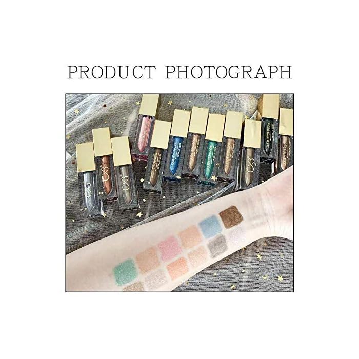 CVB C67 Liquid Eyeshadow for Metallic Glow, Liquid Eye Makeup for Radiant Shimmer Finish, No Smudge-No Transfer Eye Colour - Image 3