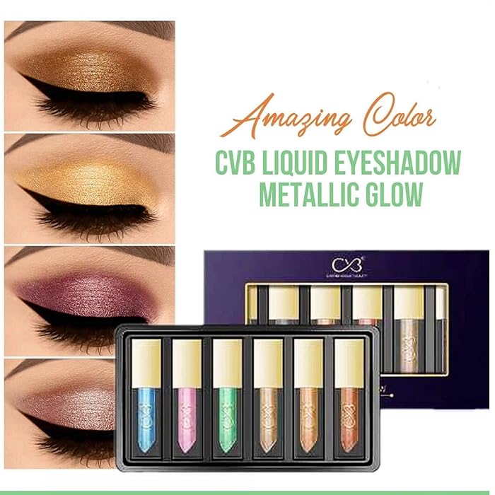 CVB C67 Liquid Eyeshadow for Metallic Glow, Liquid Eye Makeup for Radiant Shimmer Finish, No Smudge-No Transfer Eye Colour - Image 4