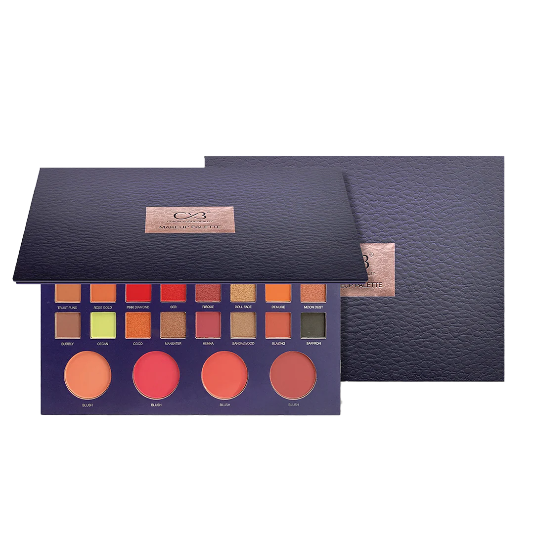 CVB C79 36 Color Makeup Palette for Deep Layering, Micro-Crystal Powder Colour Kit for Face & Eyes, Includes 4 Blush Powder (36 Shades, 90g) - Image 3