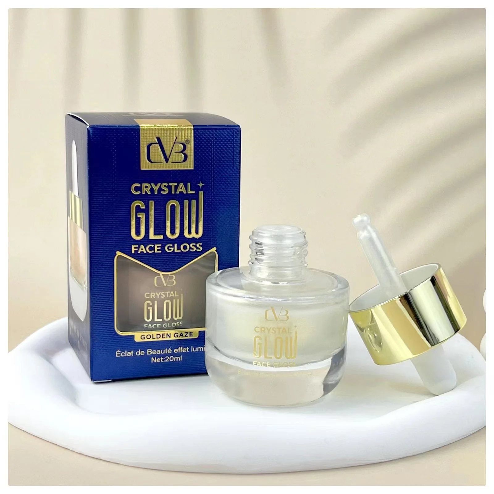CVB Crystal Glow Face Gloss Eclat de Beaute effet Lumiere Find Me In 2 Tints c200 - Image 3