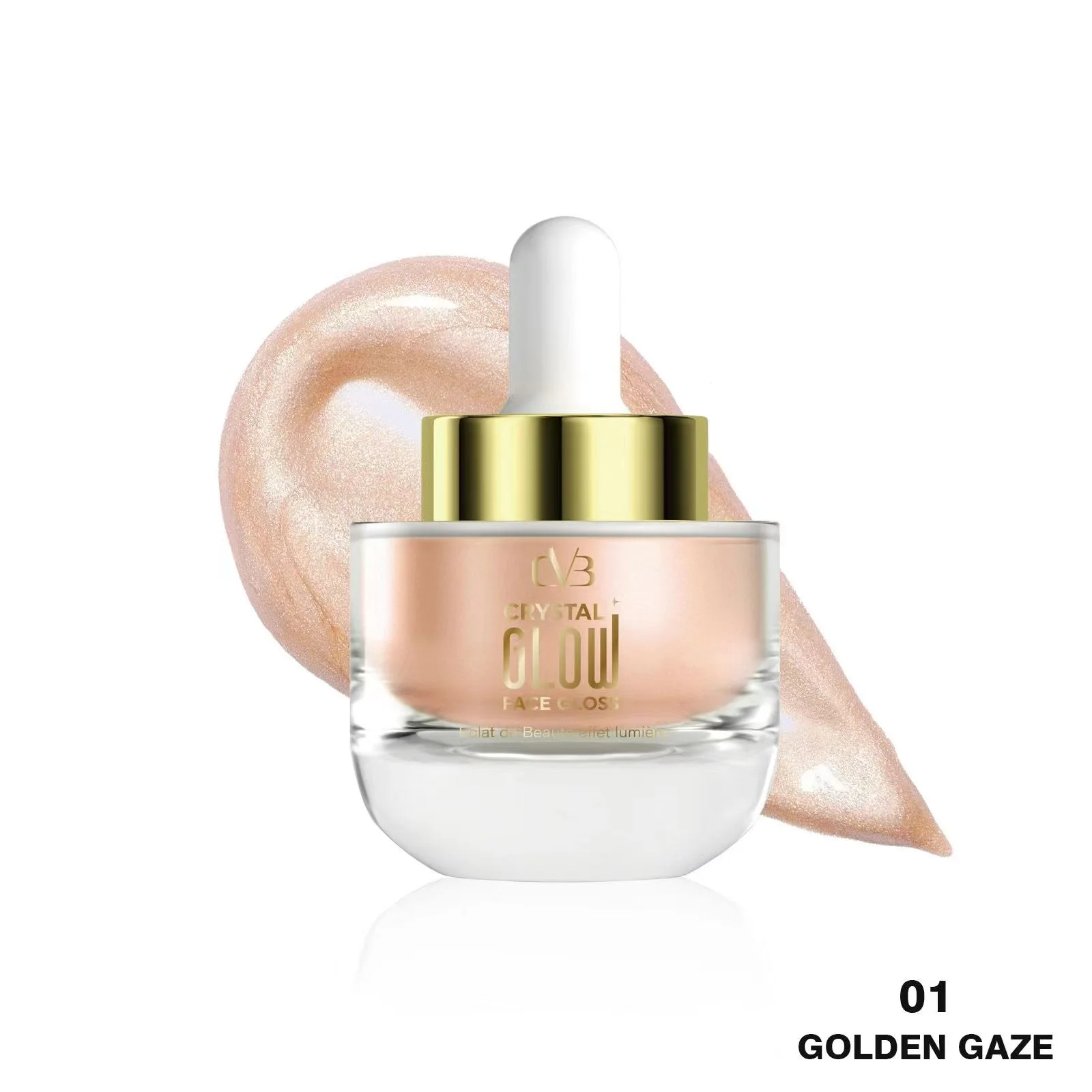 CVB Crystal Glow Face Gloss Eclat de Beaute effet Lumiere Find Me In 2 Tints c200 - Image 5