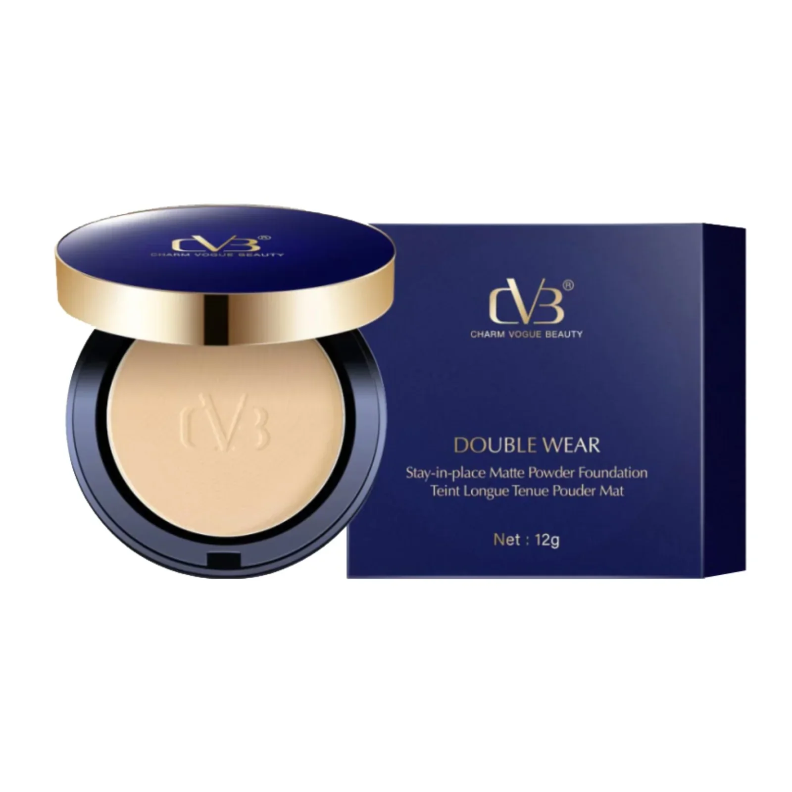 CVB DOUBLE WEAR STAY-IN-PLACE MATTE POWDER FOUNDATION TEINT LONGUE TENUE POUDER MAT NERT 12G C121 - Image 3