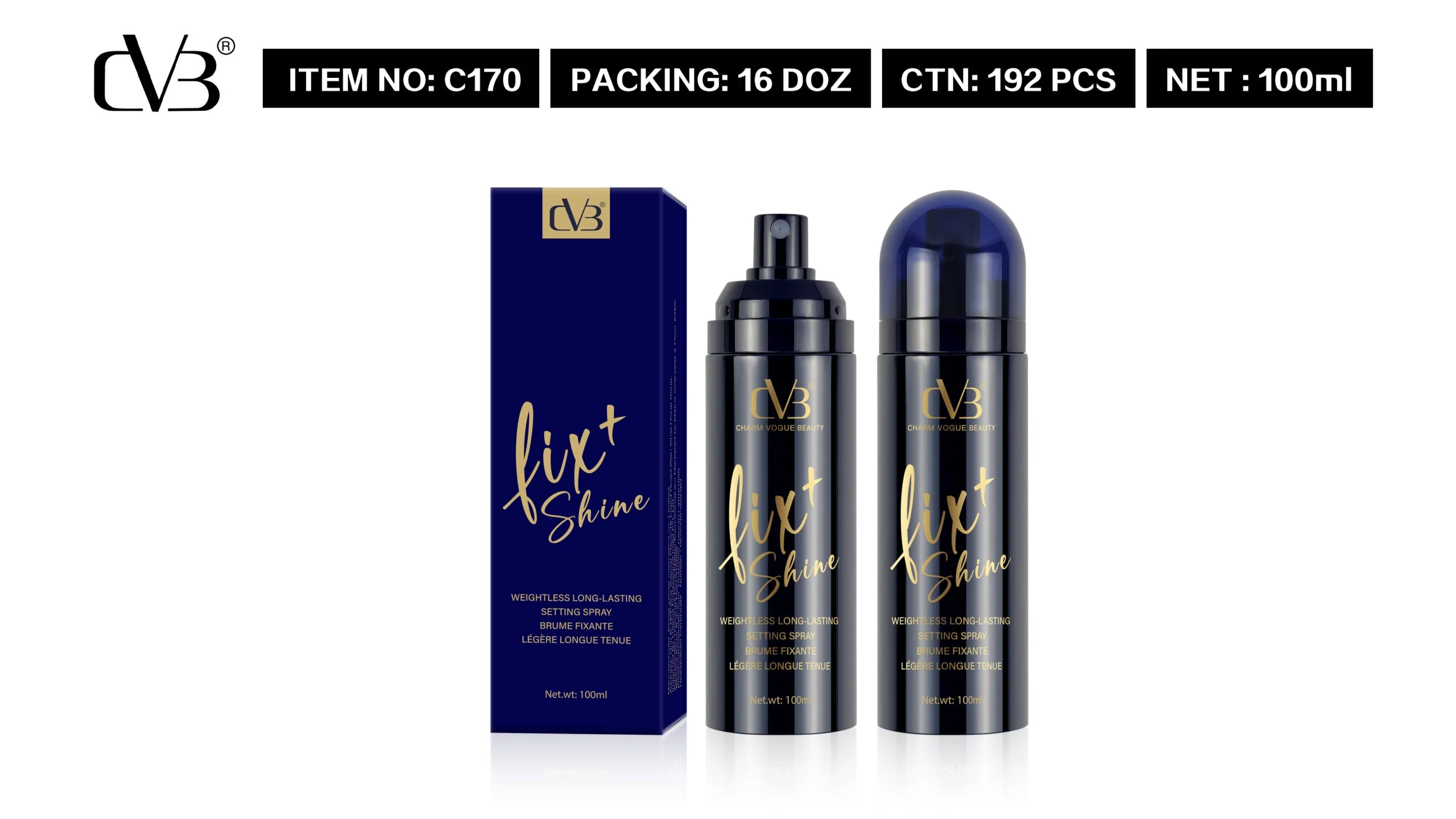 CVB Fix+ Shine weightless long lasting Setting spray - Image 2