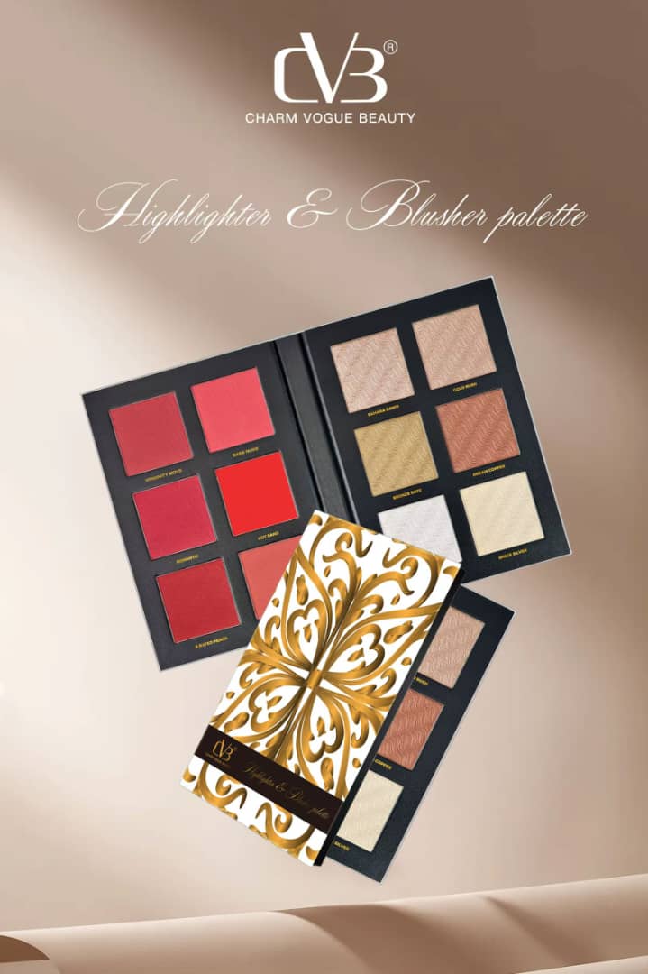 Cvb Highlighter & Blusher palette  Lightweight - Soft Textured - Showstopper C225 - Image 4