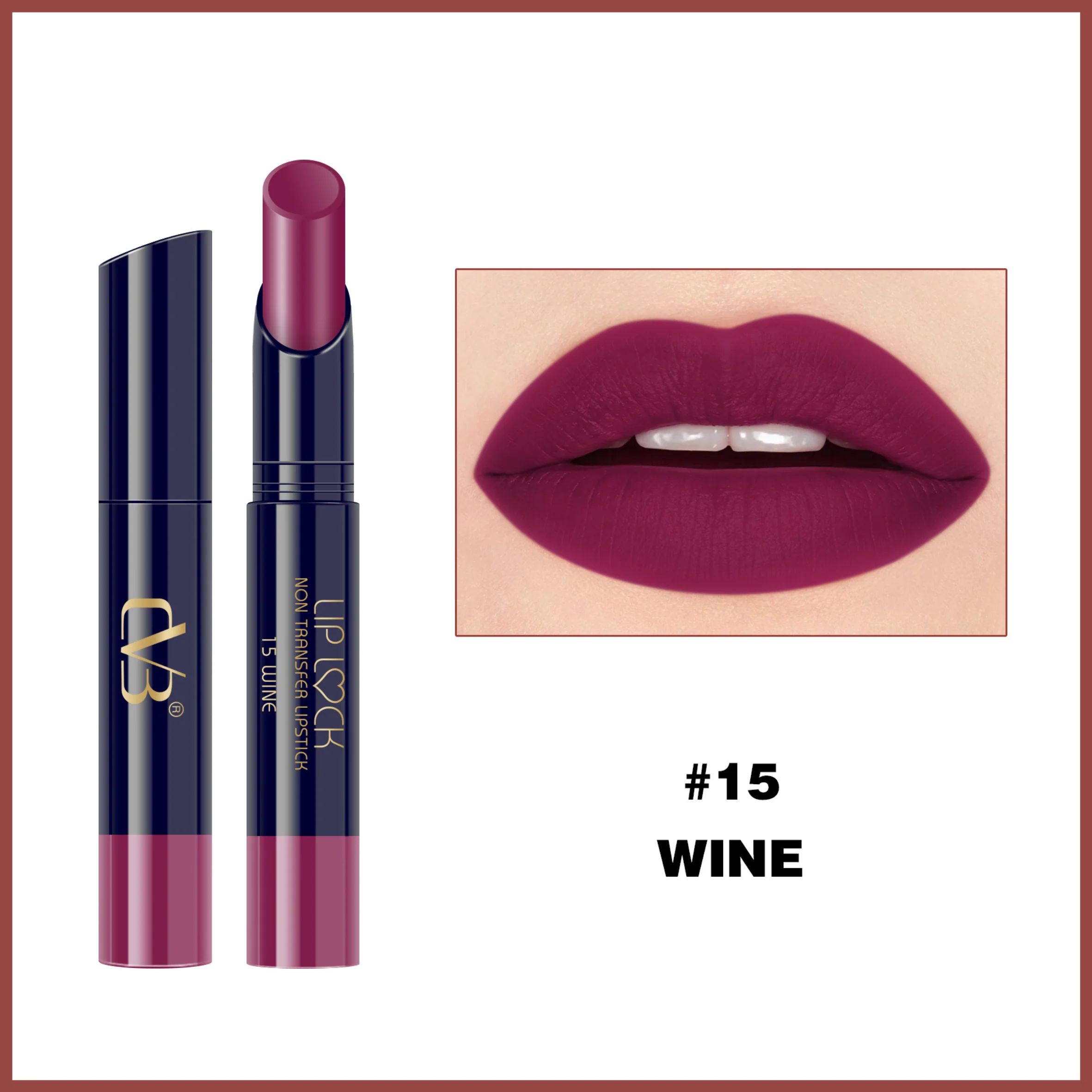CVB Lip Lock No Transfer Lipstick C63 - Image 17