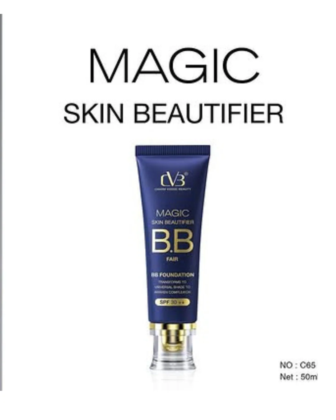 CVB Magic Skin Beautifier B.B FAIR Foundation SPF30++ C65 - Image 9