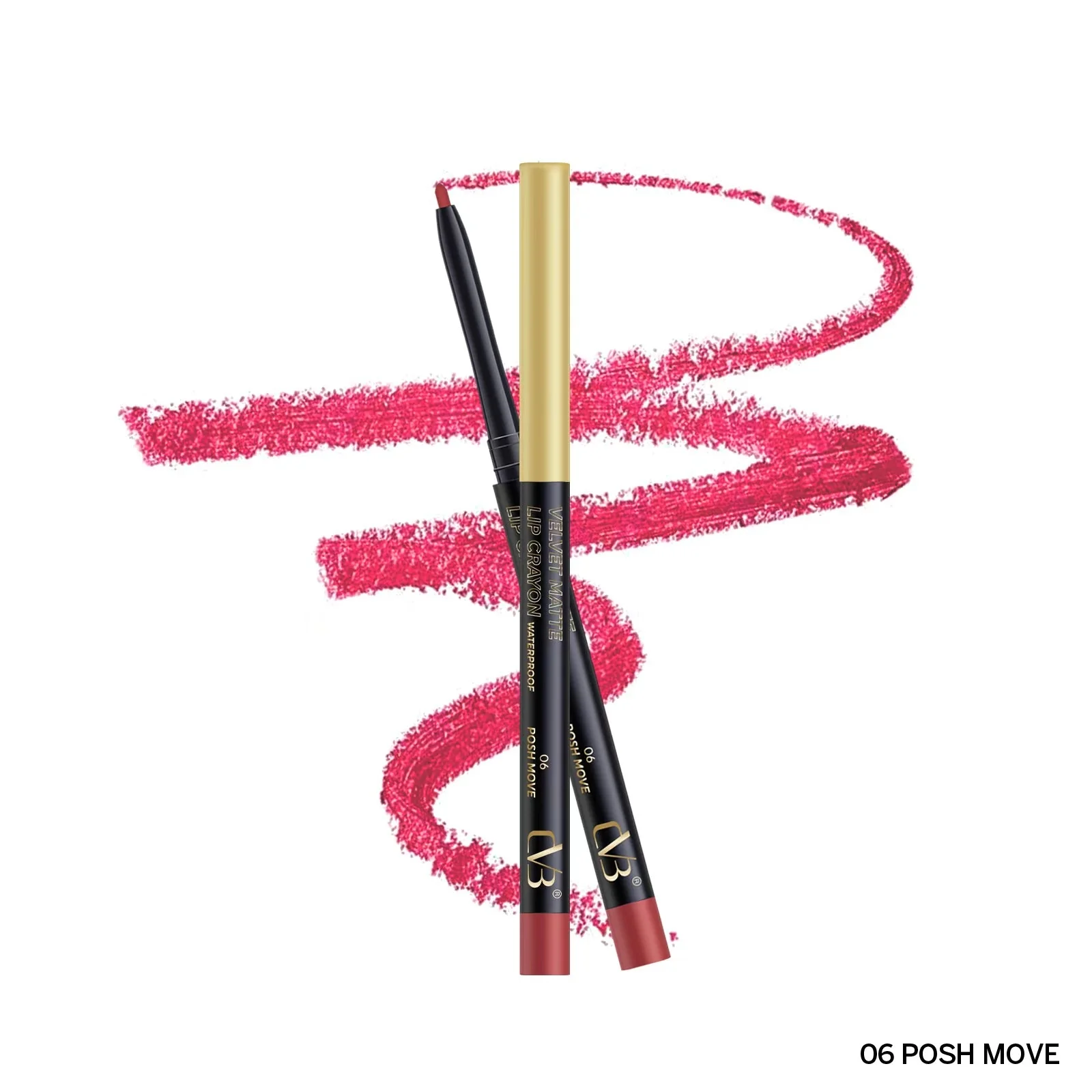 CVB  Velvet Matte Lip Crayon Wateroroof Color Contour  C189 - Image 10
