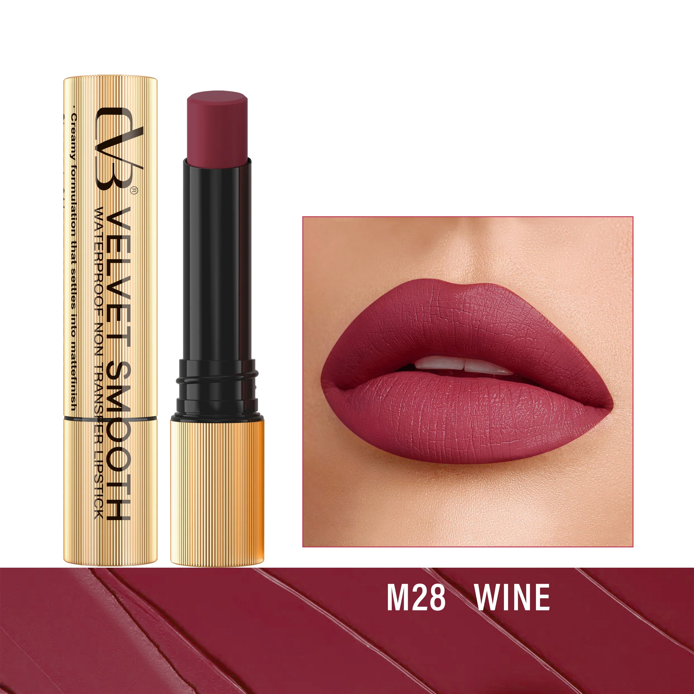 CVB Velvet Smooth Waterproof Non Transfer Lipstick C166 - Image 28