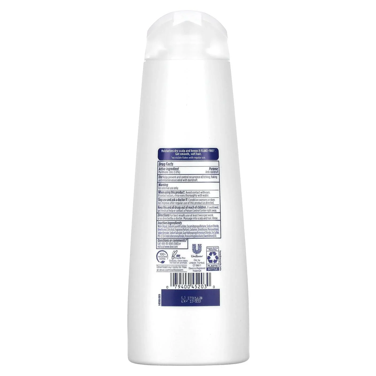 Dove Derma Care Scalp Soothing Moisture Anti-Dandruff Shampoo 355 ML - Image 2