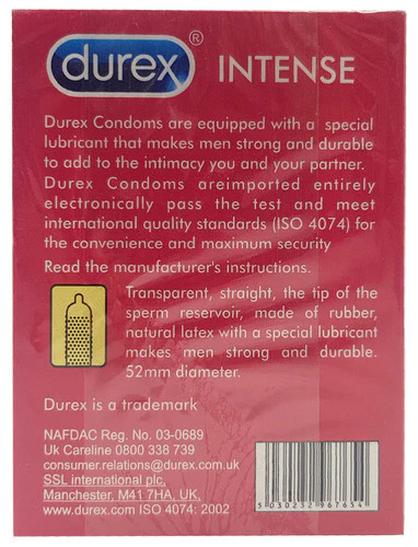 Durex Performax Intense Condoms 12 Pieces (Red) - Image 2