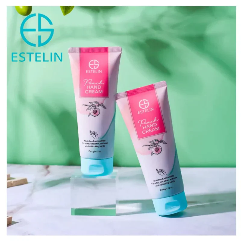 Estelin Peach Nourishes & Anti Wrinkle Hand Cream - 100g - Image 2