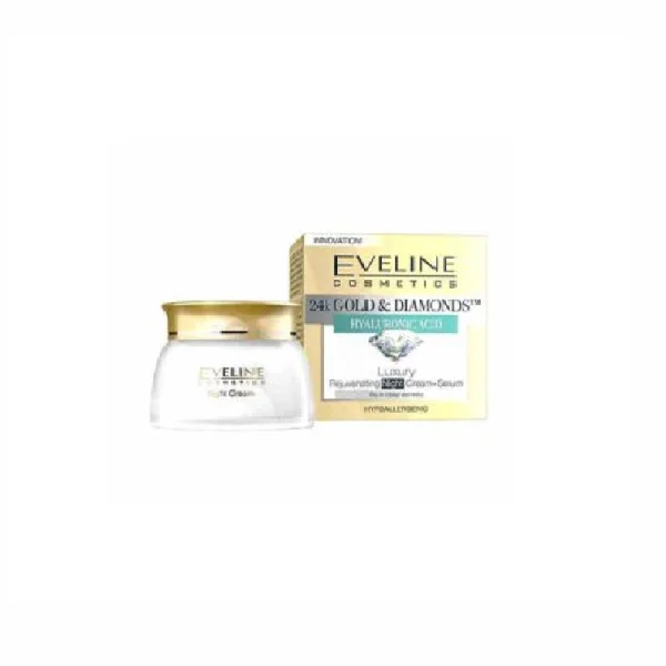 Eveline 24K Gold Diamond Luxury Rejuvenating Night Cream + Serum 50 ML