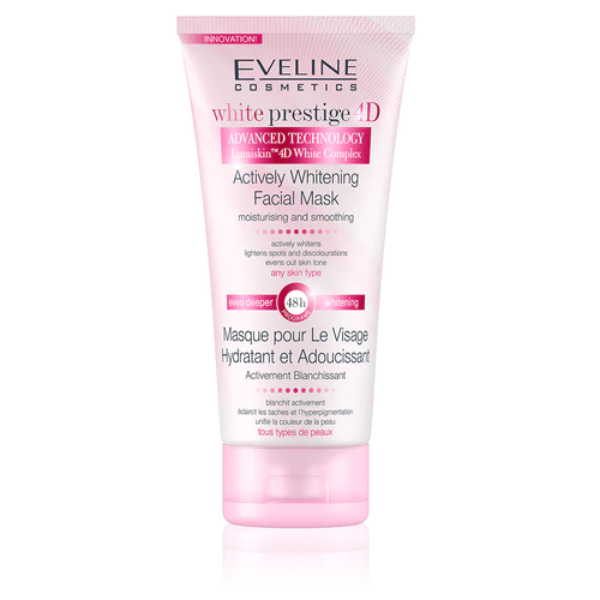 Eveline 4D Actively Whitening Facial Mask 100ml (Moisturizing & Smoothing)