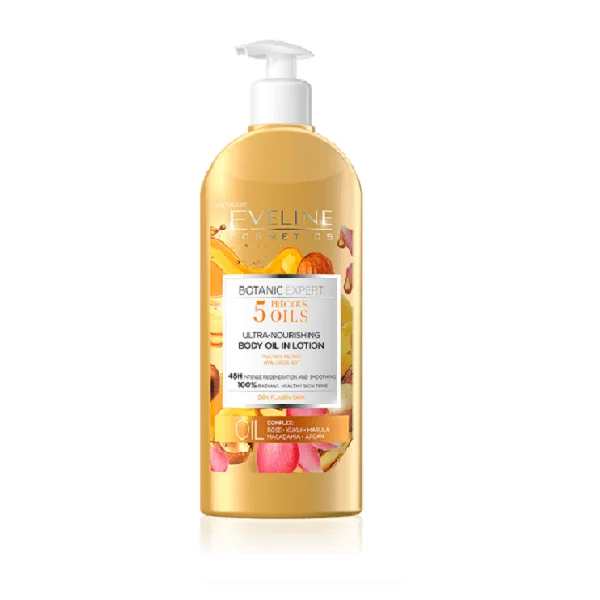 Eveline Botanic Expert 5 Precious Oils Ultra Nourishing Body Oil in Lotion 350 ML