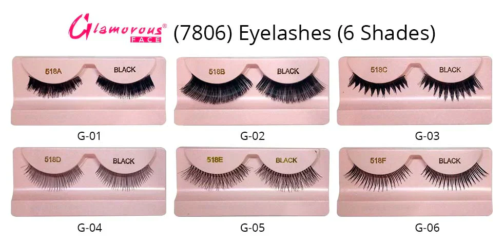 Glamorous Face Eyelashes 6 Shades - Image 2