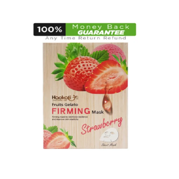 Haokali Fruits Gelato Firming Strawberry Sheet Mask - 30ml x 10 Pieces