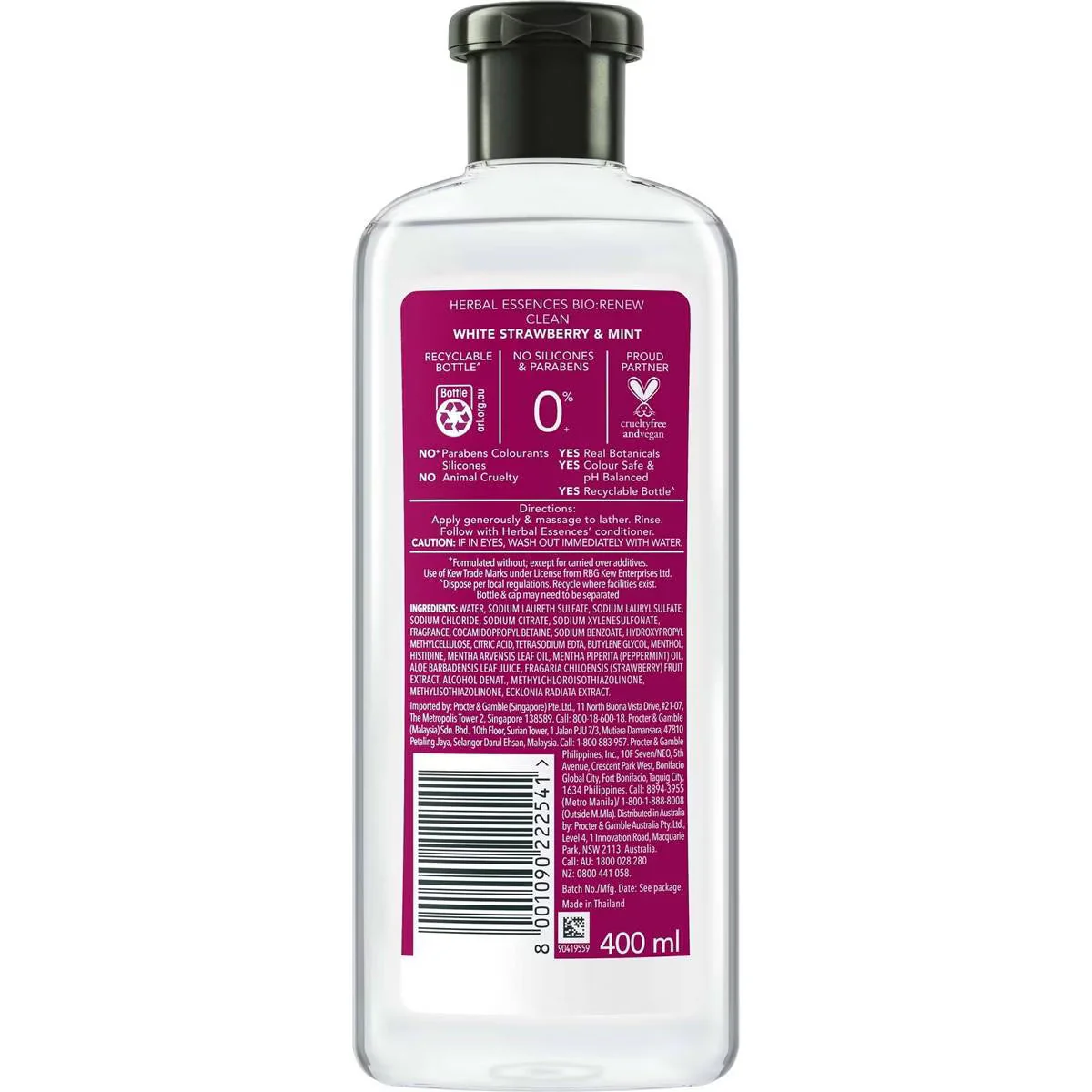 Herbal Essences White Strawberry & Mint Clean Shampoo 400 ML - Image 2
