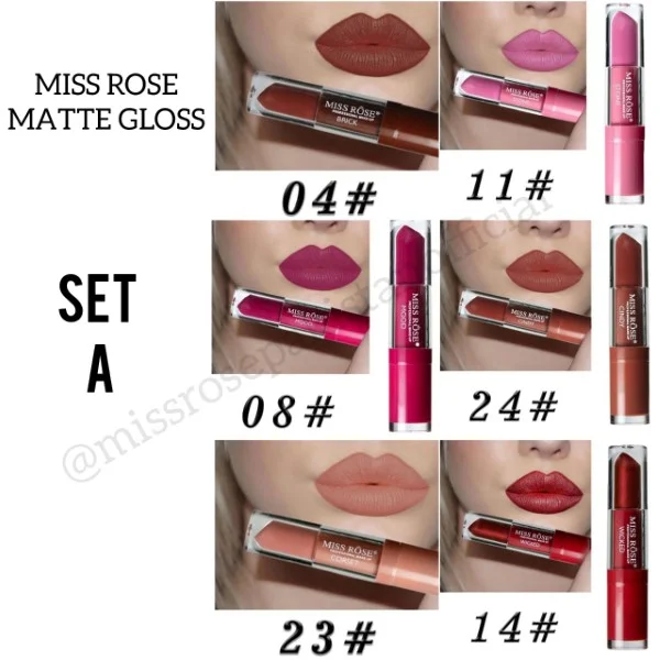 Miss Rose Lip Gloss Set of 6 - Image 3