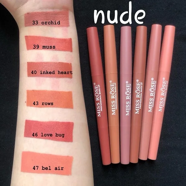 Miss Rose Lipsticks 2 in 1 - Nudes - Image 2