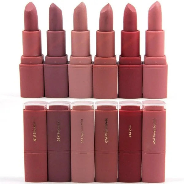 Miss Rose Lipsticks Set of 6 - Pinks