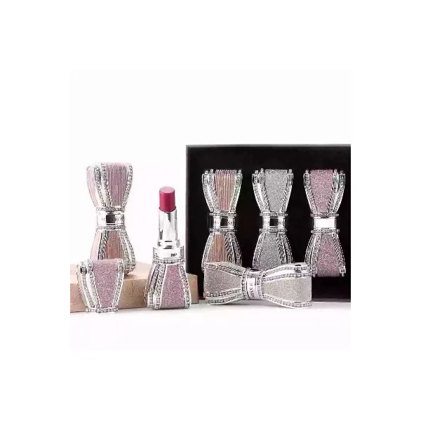 Miss Rose Diamond-studded bow lipstick Set of 4 - Image 4