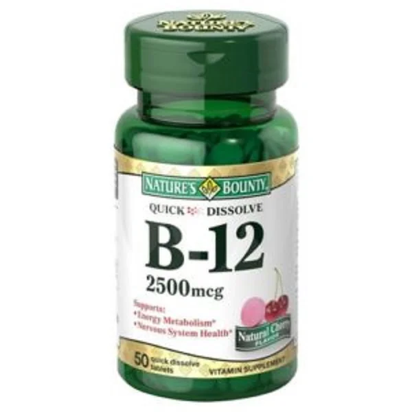 Nature’s Bounty B-12 Methylcobalamin 1000 mcg (60 Quick Dissolve Tablets) - Image 2