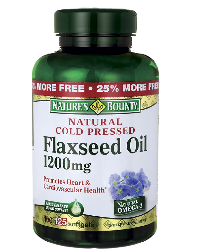 Nature’s Bounty Flaxseed Oil 1,200mg 125 Rapid Release Softgels - Image 2