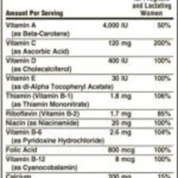 Nature’s Bounty Prenatal Vitamins & Minerals 60 Tablets - Image 2