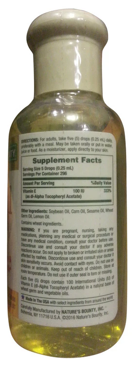 Natures Bounty Vitamin E-Oil 30,000 IU (Topical or Oral) - 2.5 fl. oz. Liquid - Image 3