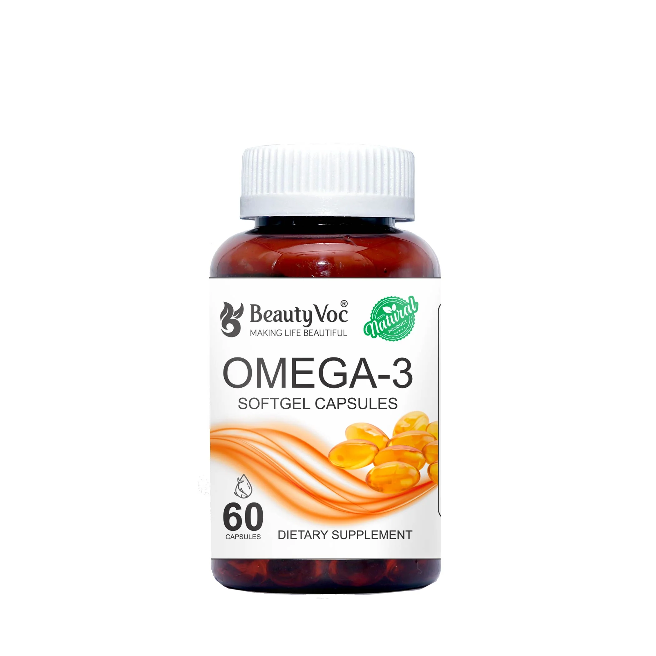 BeautyVoc Omega-3 Softgel Capsules | For Heart, Brain, Joint & Immune Support | Supplement for Men & Women - Image 4