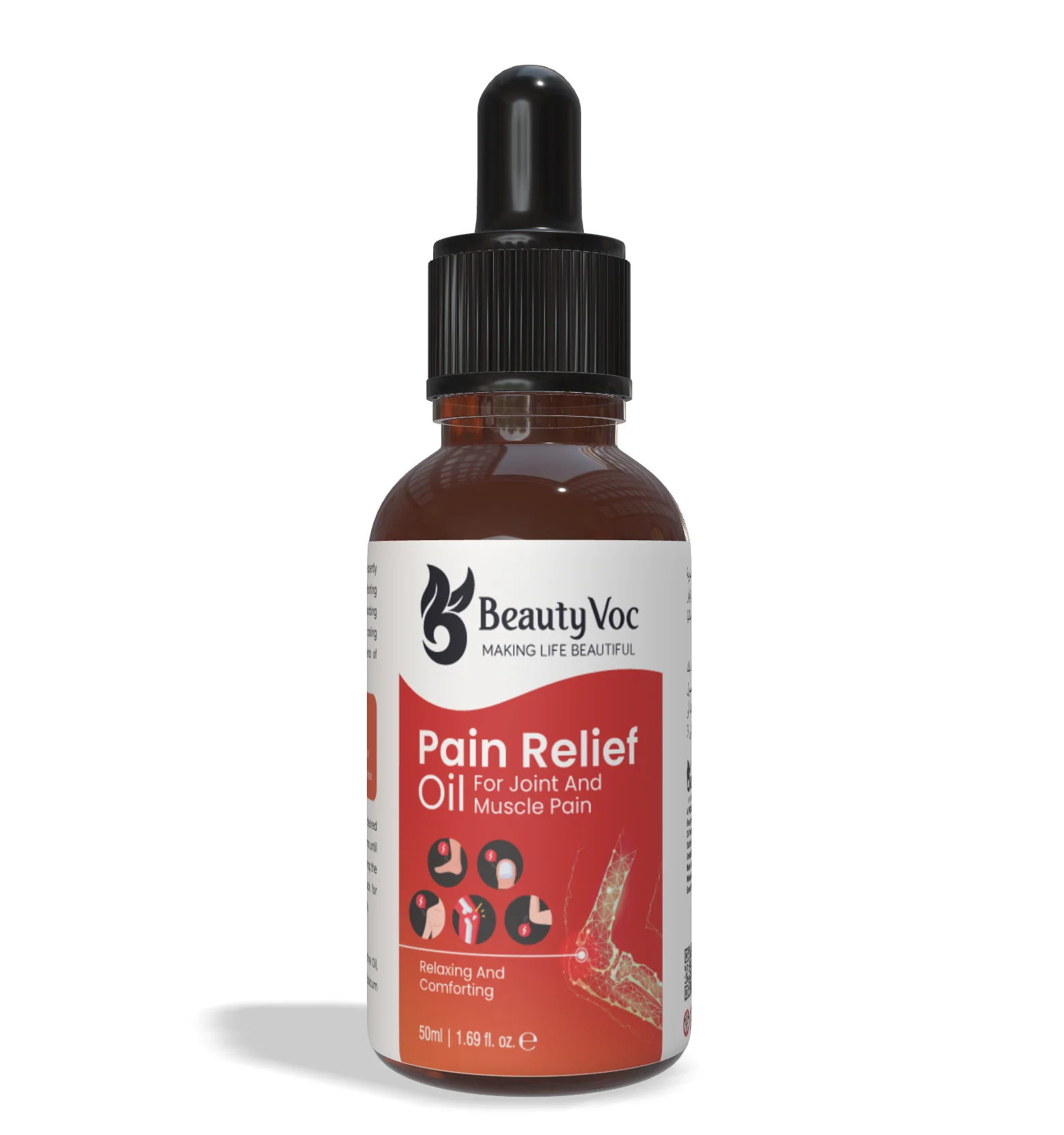 BeautyVoc Pain Relief Oil 50 ml – Instant Joint & Muscle Pain Relief | Instant Cramps relief - Image 2