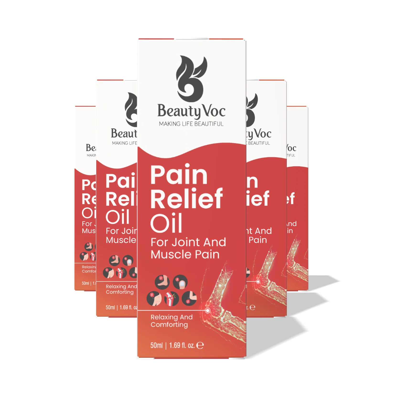 BeautyVoc Pain Relief Oil 50 ml – Instant Joint & Muscle Pain Relief | Instant Cramps relief - Image 3