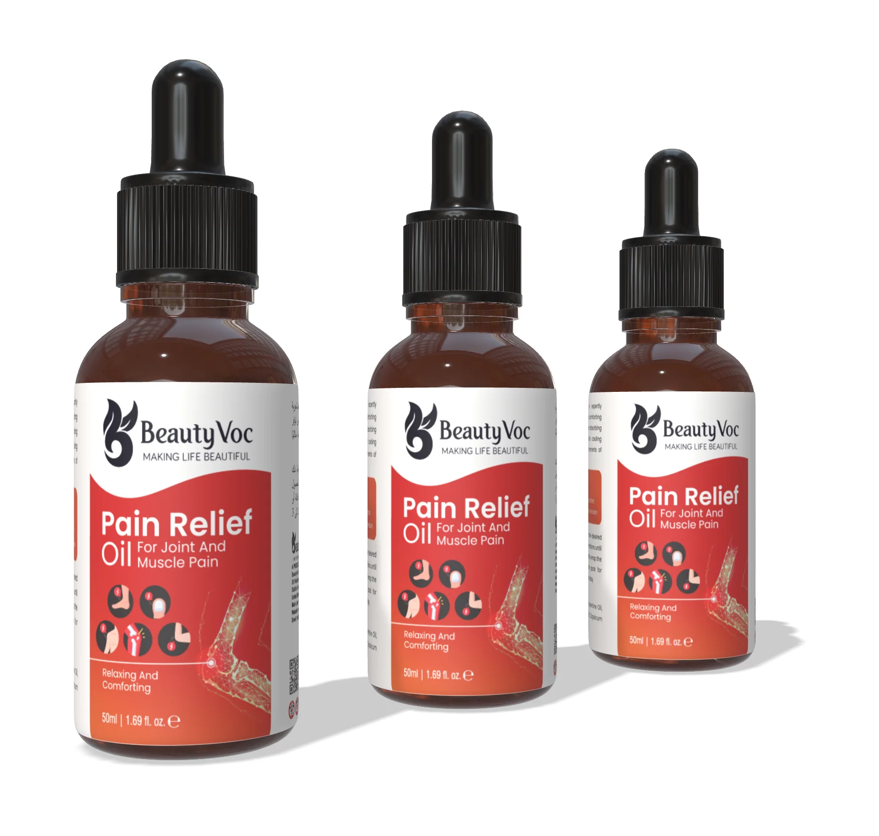 BeautyVoc Pain Relief Oil 50 ml – Instant Joint & Muscle Pain Relief | Instant Cramps relief - Image 4