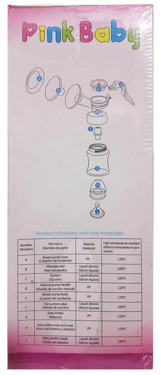 Pink Baby Manual Breast Pump Feeder 120ml (A-204) - Image 3