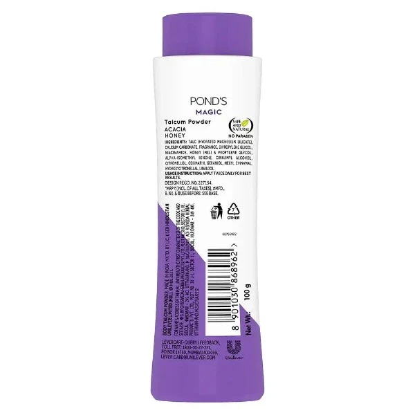 Ponds Magic Freshness Talcum Powder With Fragrance of Acacia Honey - Image 2