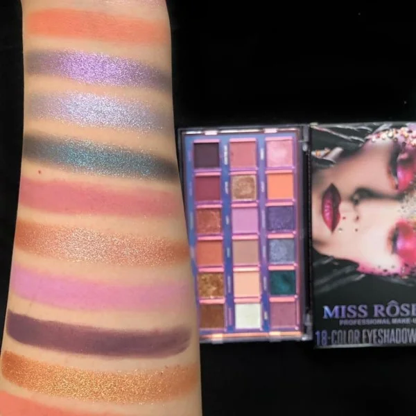 Miss Rose Professional Eye Shadow 18 Color Palette - Image 3