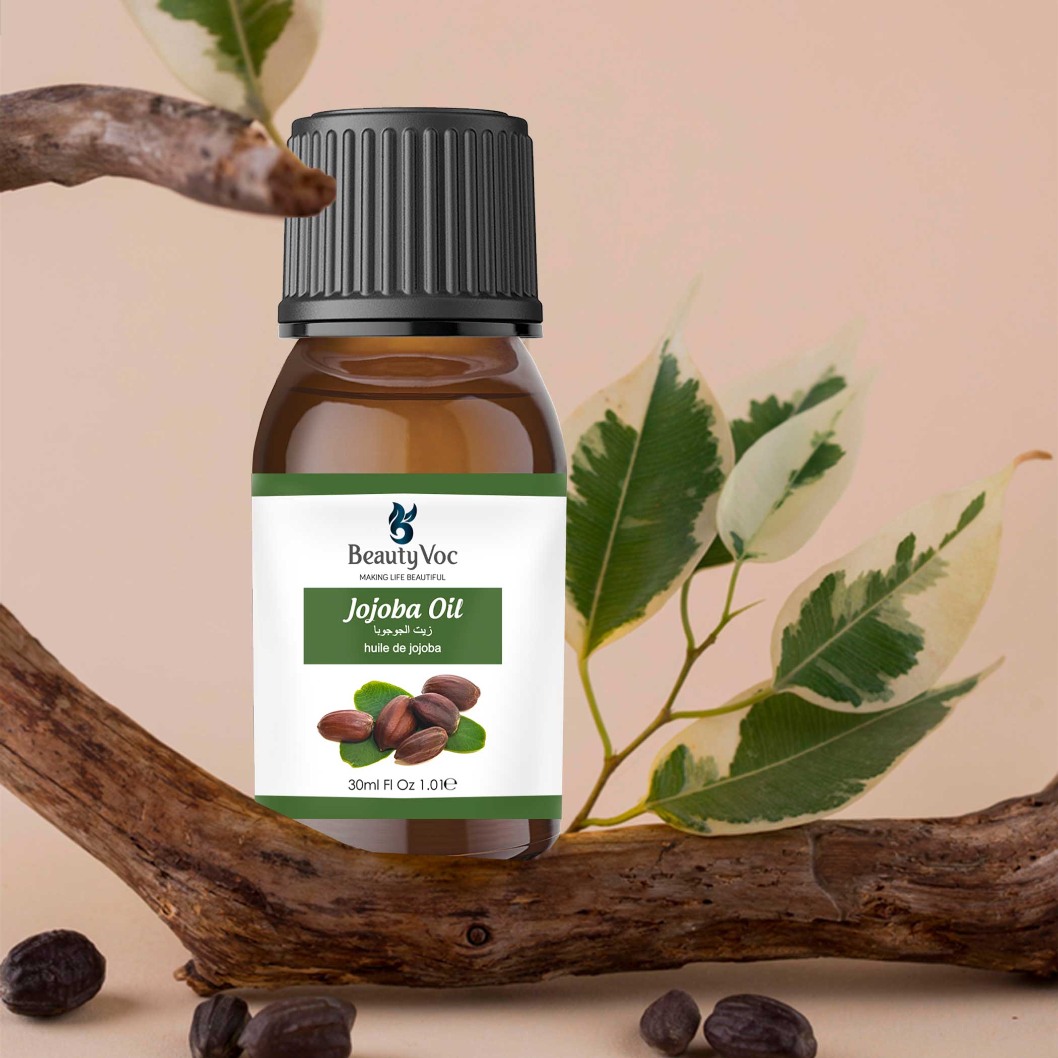 BeautyVoc Pure Jojoba Oil 30 ml - 100% Natural Cold-Pressed | Best for Hair & Skin | Non-Comedogenic & Fast Absorbing - Image 3